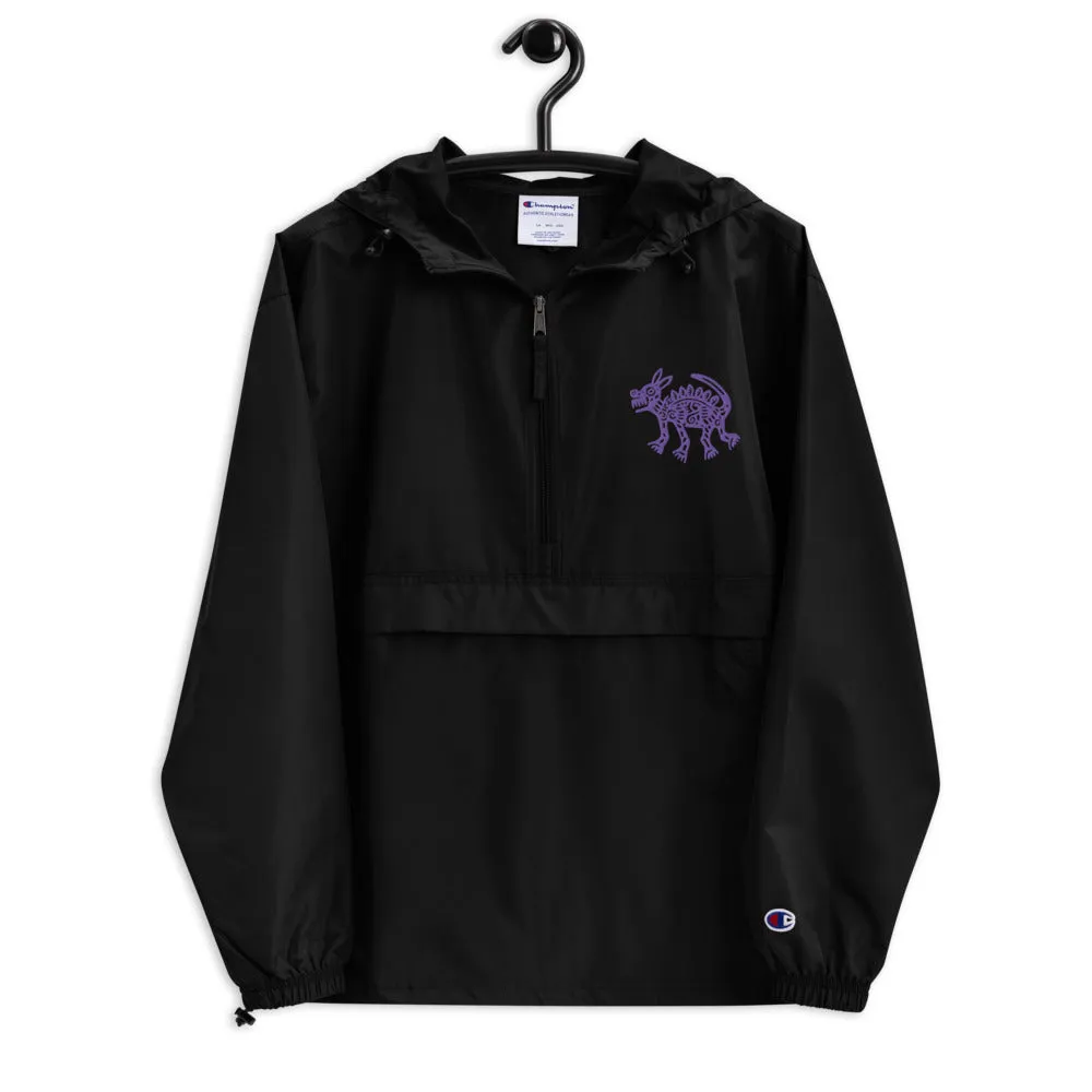 Embroidered Champion Packable Jacket Coyote