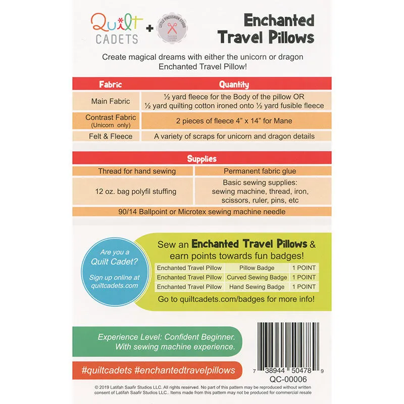 Enchanted Travel Pillows Pattern