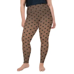 Fishnet Tights Print Plus Size Leggings