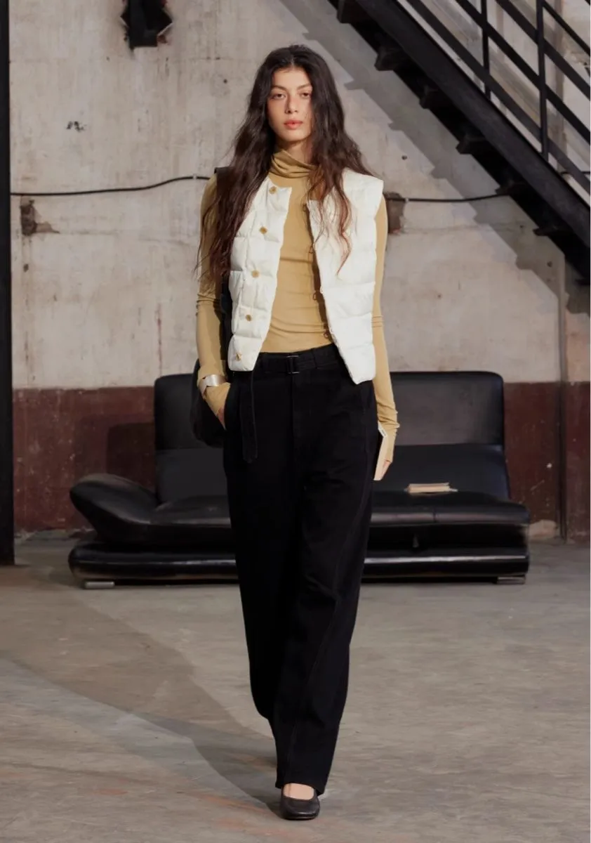 Glossy Satin Goose Down Vest