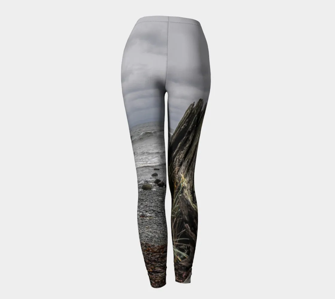 Gray Day Qualicum Beach Luxury Leggings