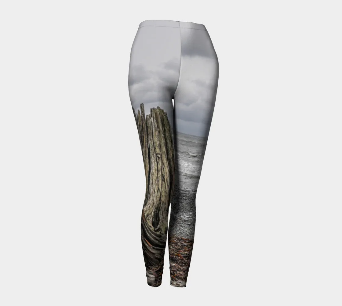 Gray Day Qualicum Beach Luxury Leggings