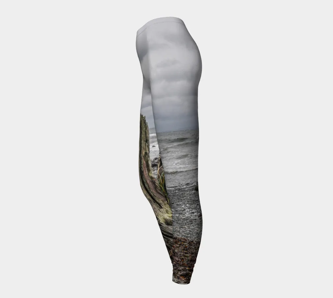 Gray Day Qualicum Beach Luxury Leggings
