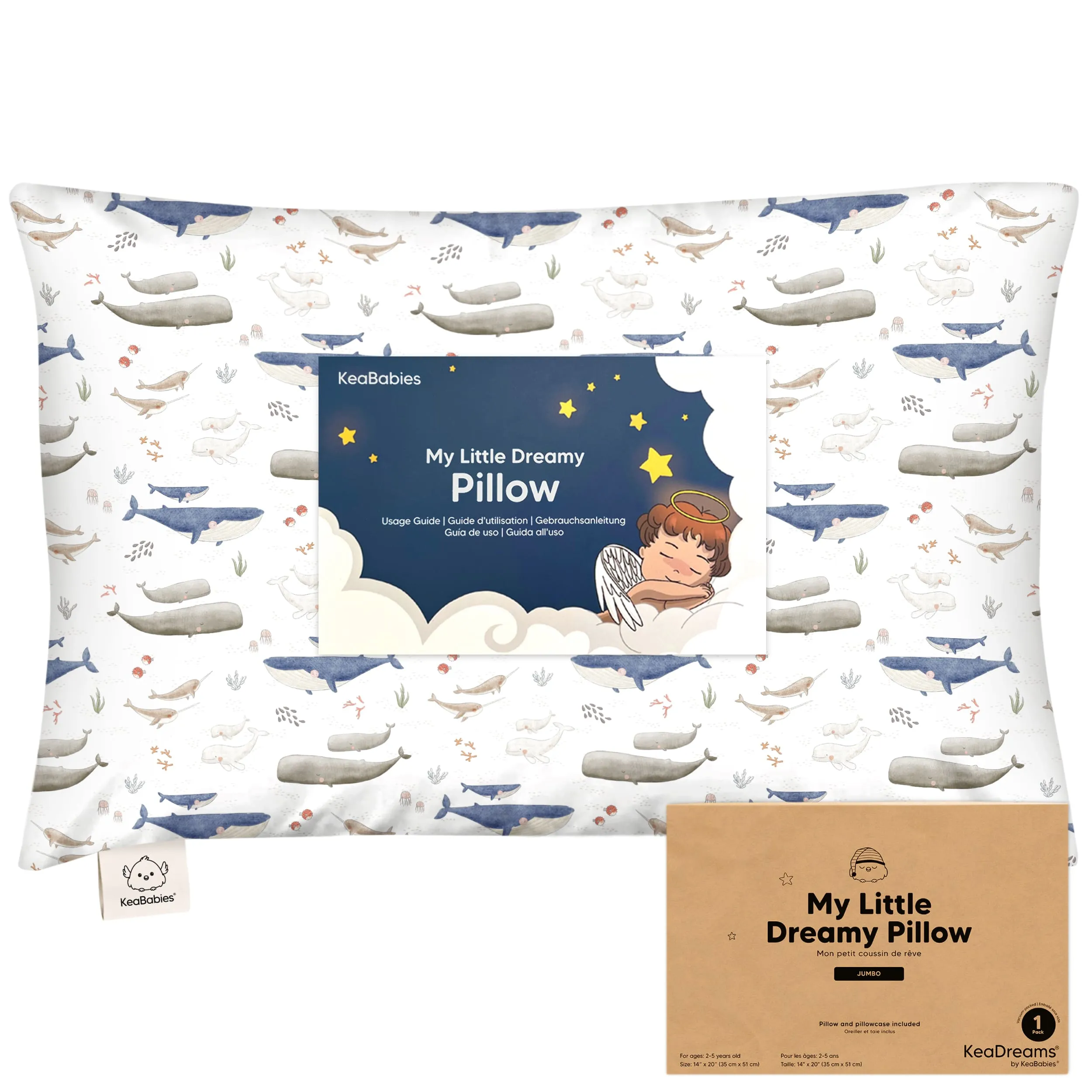 Jumbo Toddler Pillow with Pillowcase