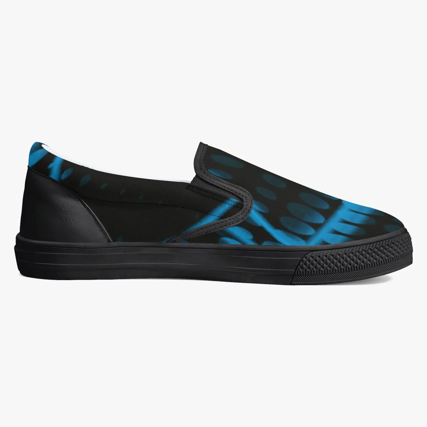 Officially Sexy Baby Blue Laser Classic Slip-On Shoes - White/Black