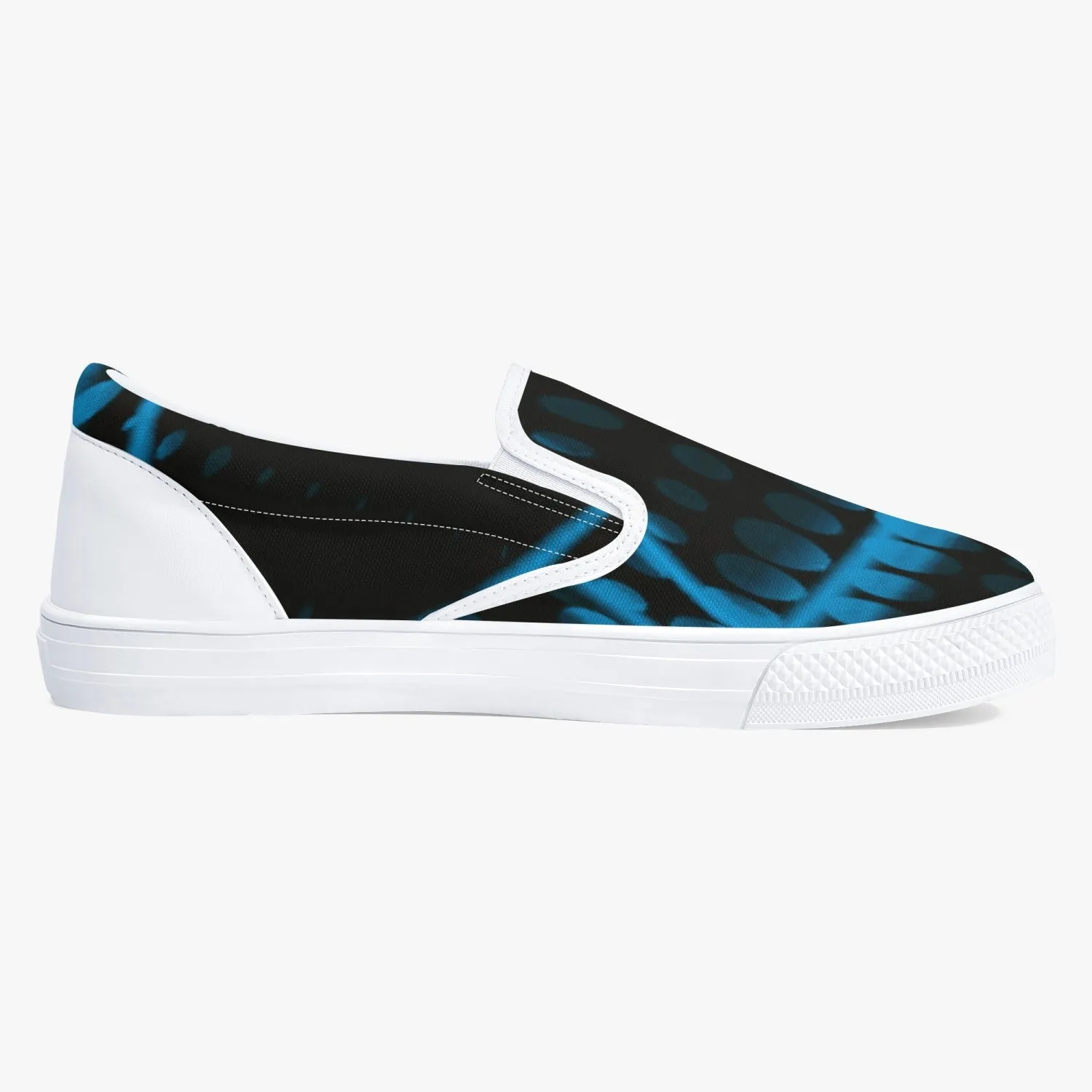 Officially Sexy Baby Blue Laser Classic Slip-On Shoes - White/Black