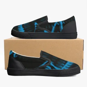 Officially Sexy Baby Blue Laser Classic Slip-On Shoes - White/Black
