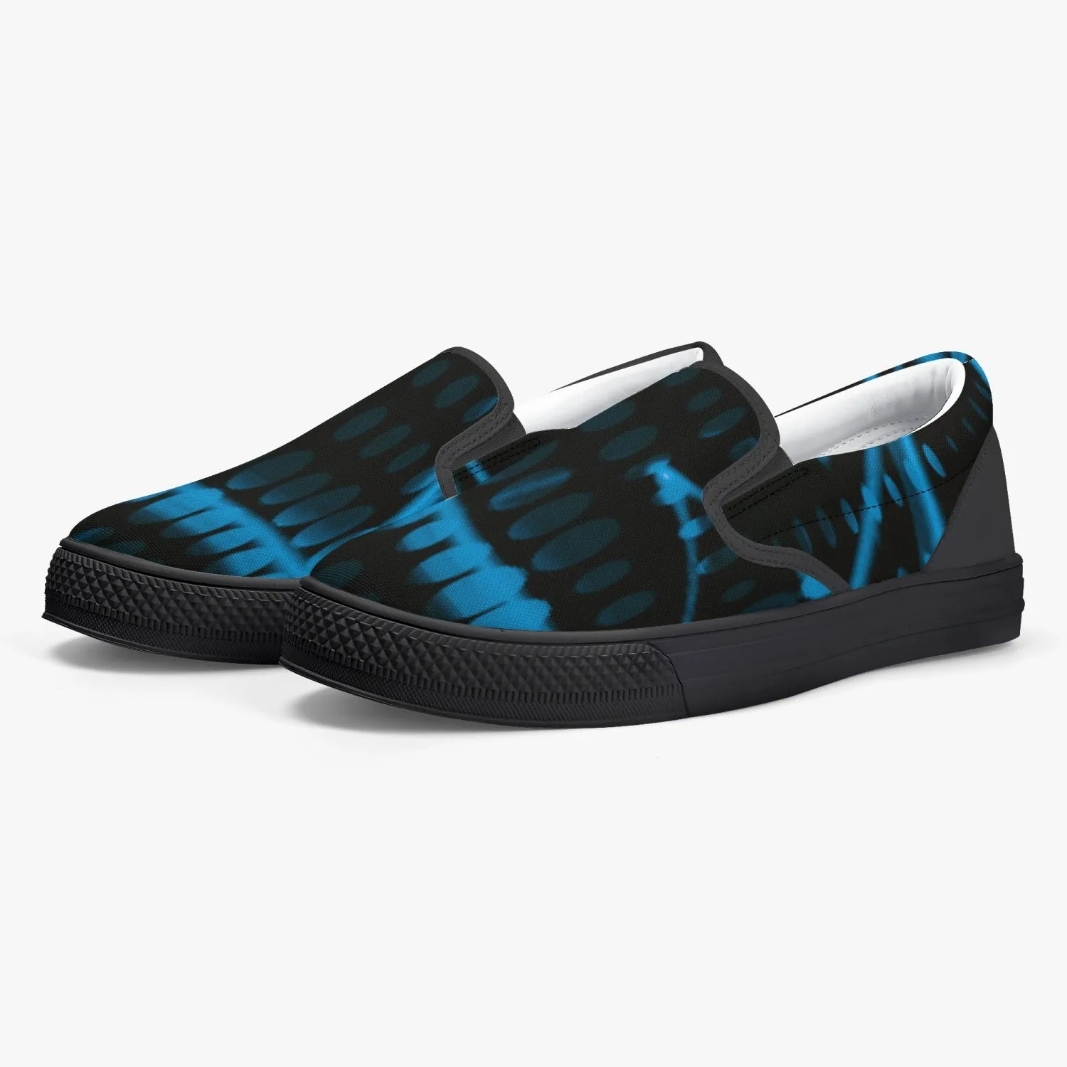 Officially Sexy Baby Blue Laser Classic Slip-On Shoes - White/Black