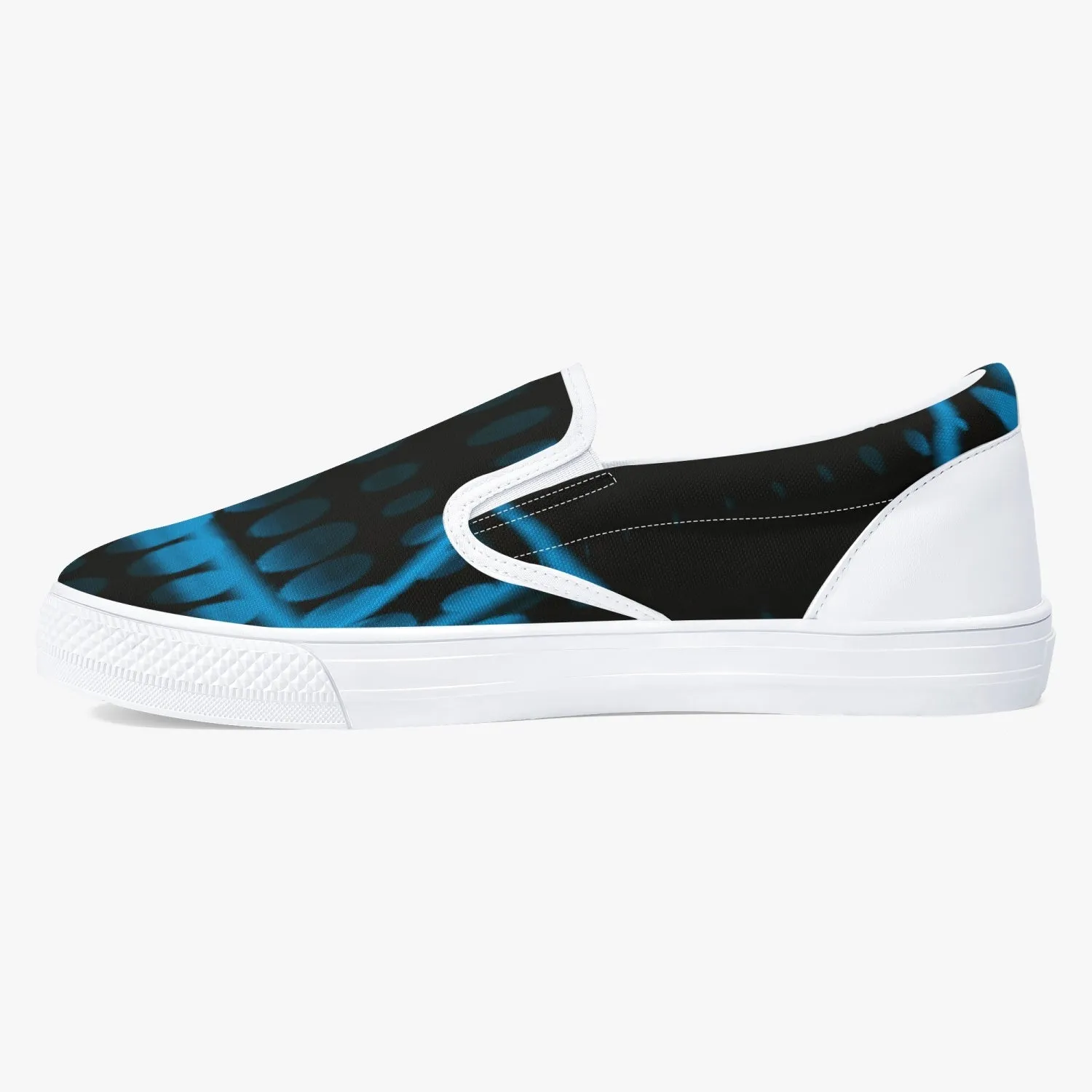 Officially Sexy Baby Blue Laser Classic Slip-On Shoes - White/Black