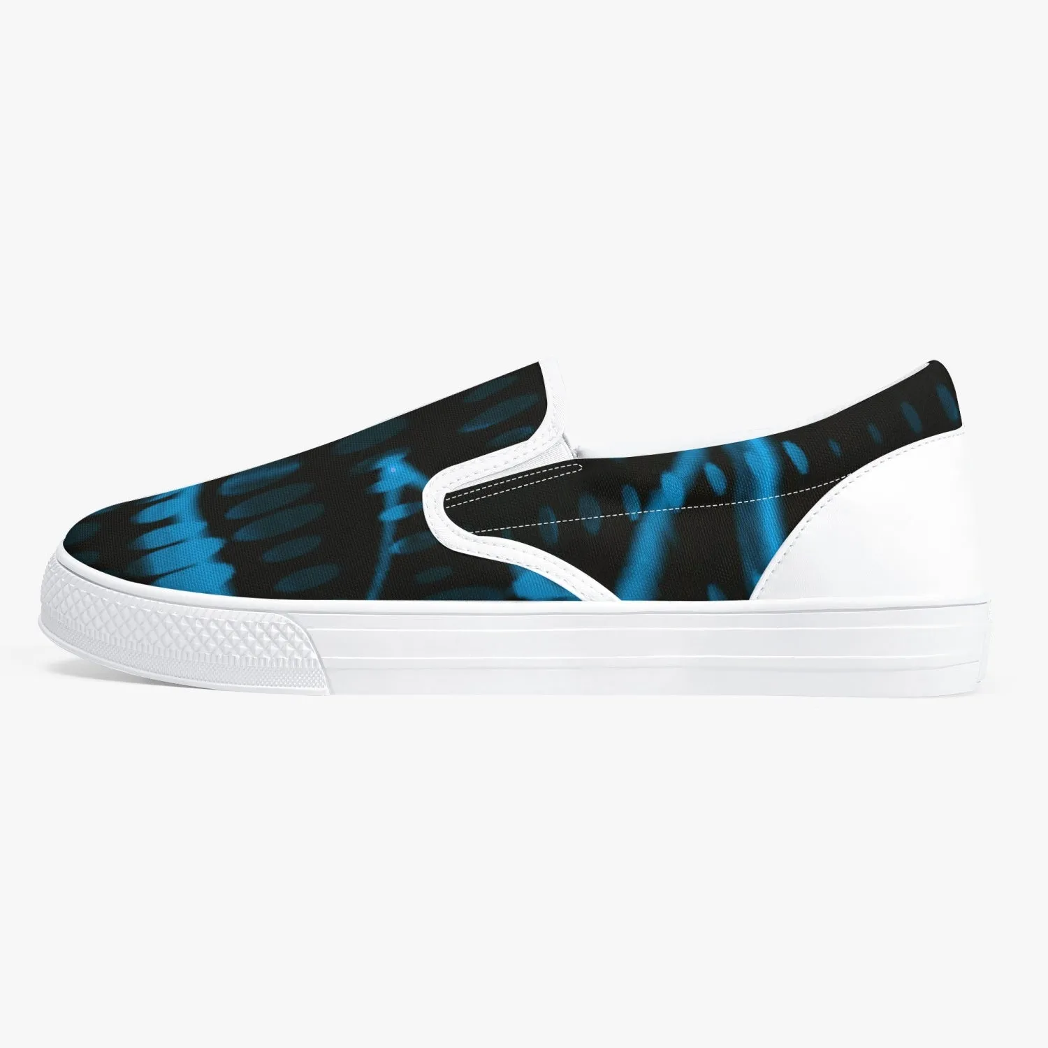 Officially Sexy Baby Blue Laser Classic Slip-On Shoes - White/Black