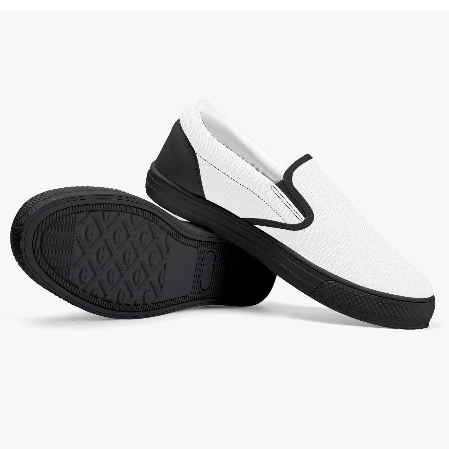 Officially Sexy Baby Blue Laser Classic Slip-On Shoes - White/Black