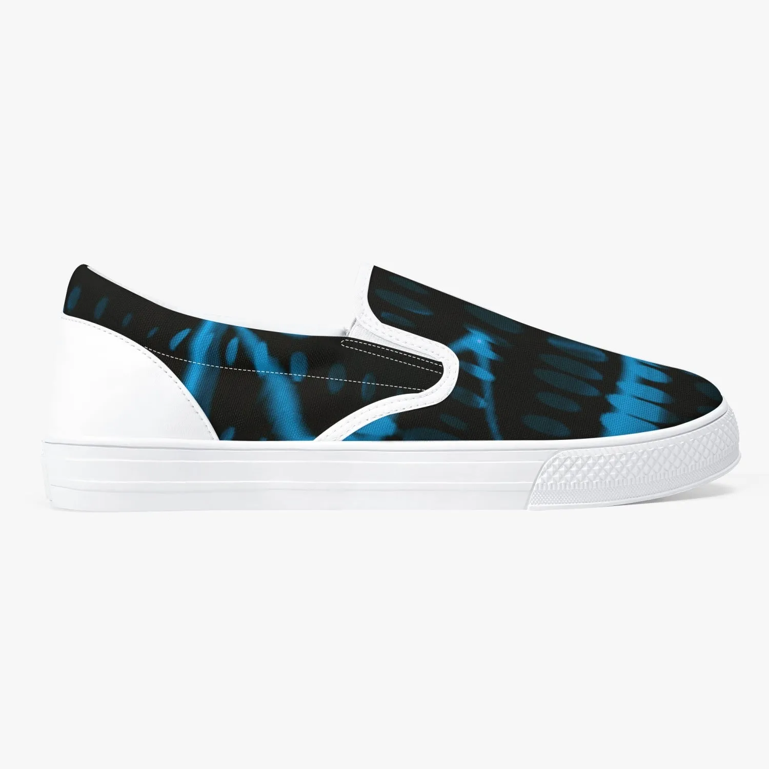 Officially Sexy Baby Blue Laser Classic Slip-On Shoes - White/Black