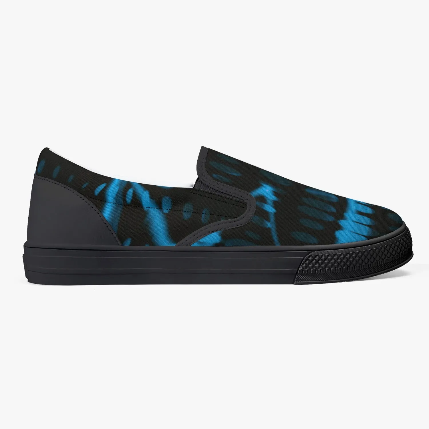 Officially Sexy Baby Blue Laser Classic Slip-On Shoes - White/Black