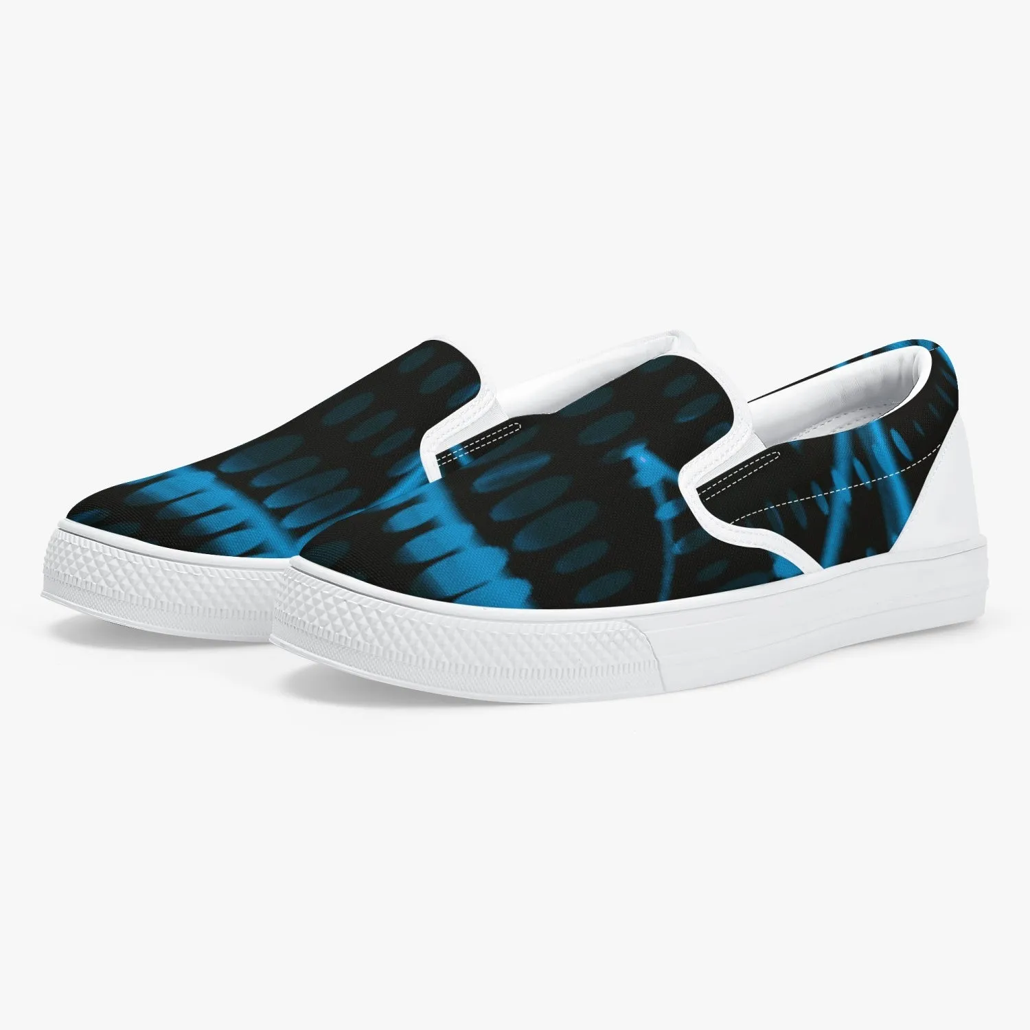 Officially Sexy Baby Blue Laser Classic Slip-On Shoes - White/Black