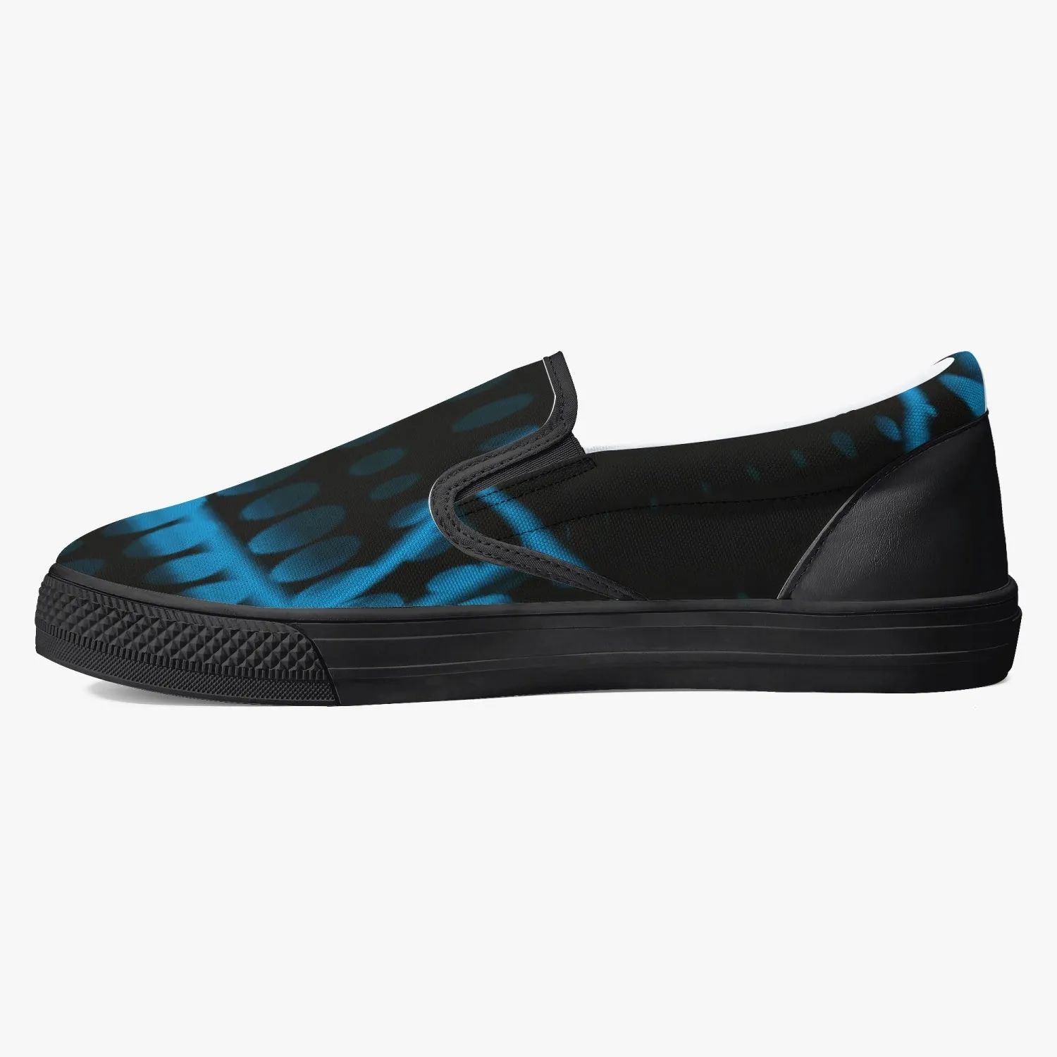 Officially Sexy Baby Blue Laser Classic Slip-On Shoes - White/Black