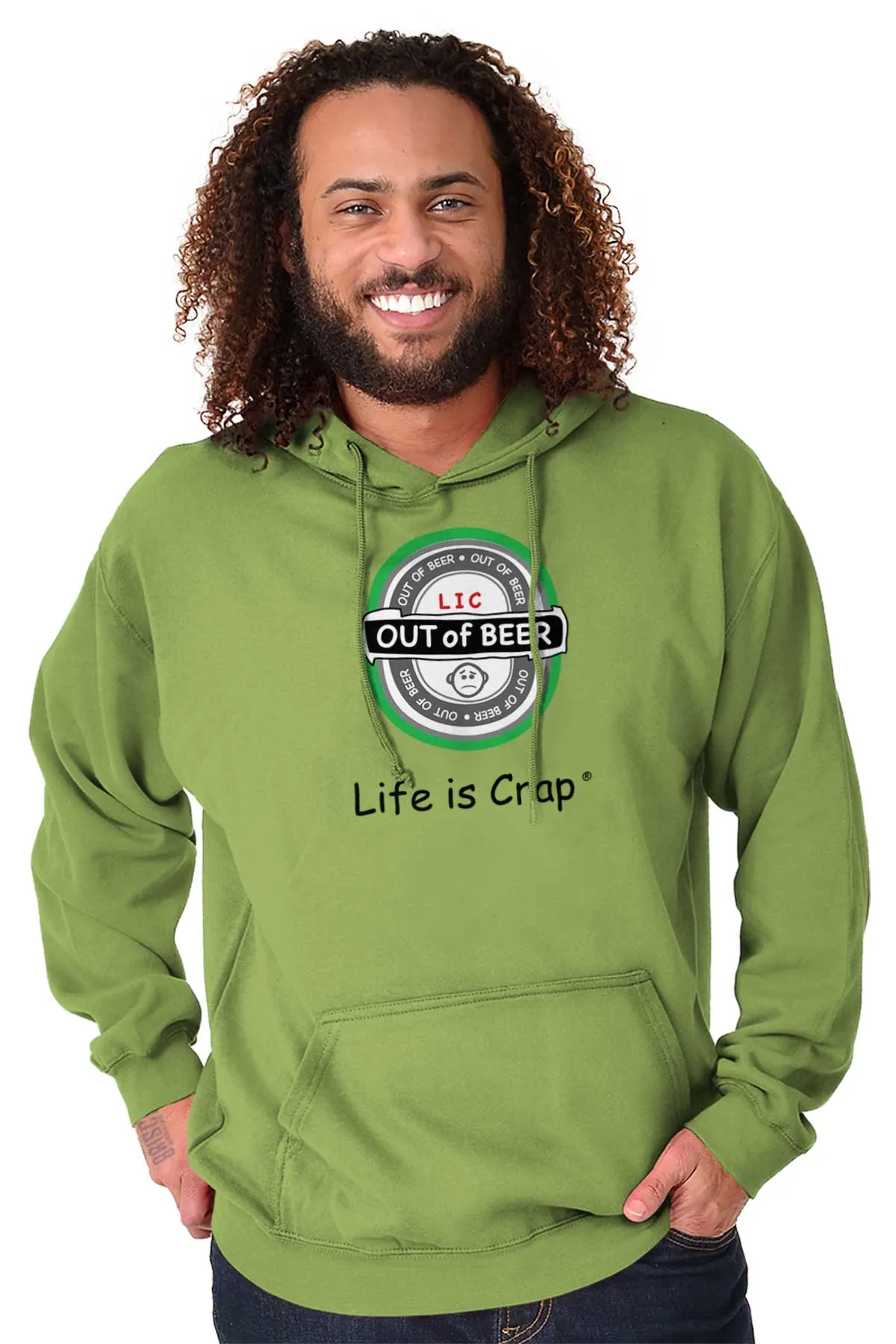 Out Of Beer Label Hoodie