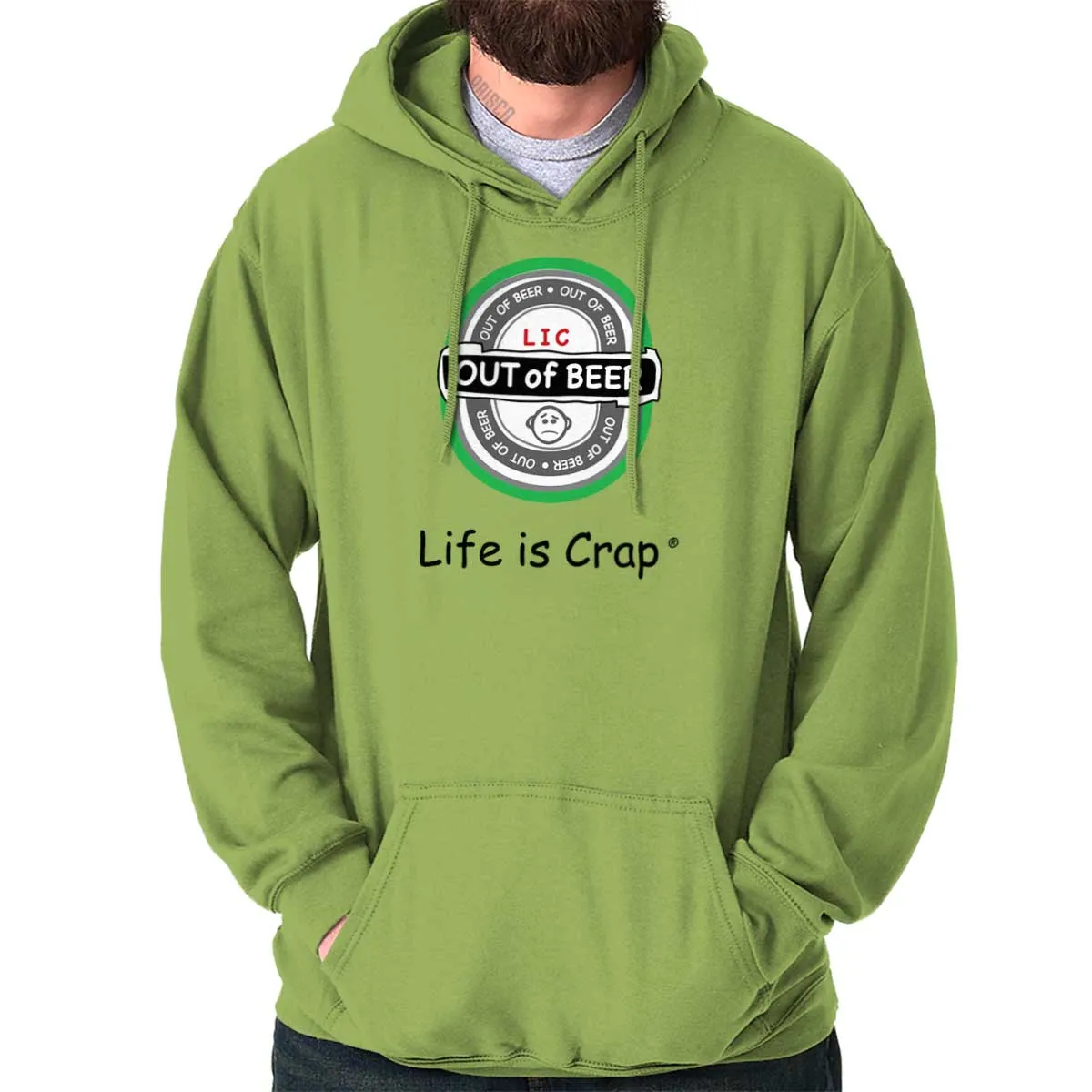 Out Of Beer Label Hoodie