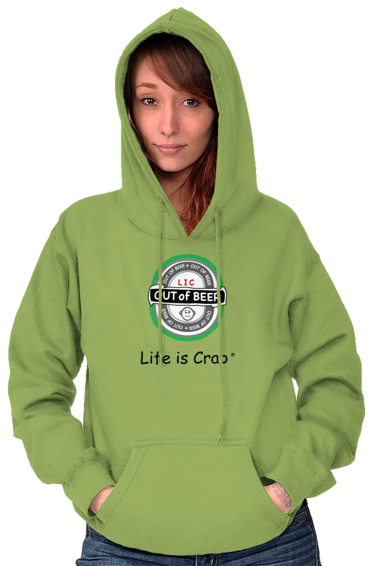 Out Of Beer Label Hoodie