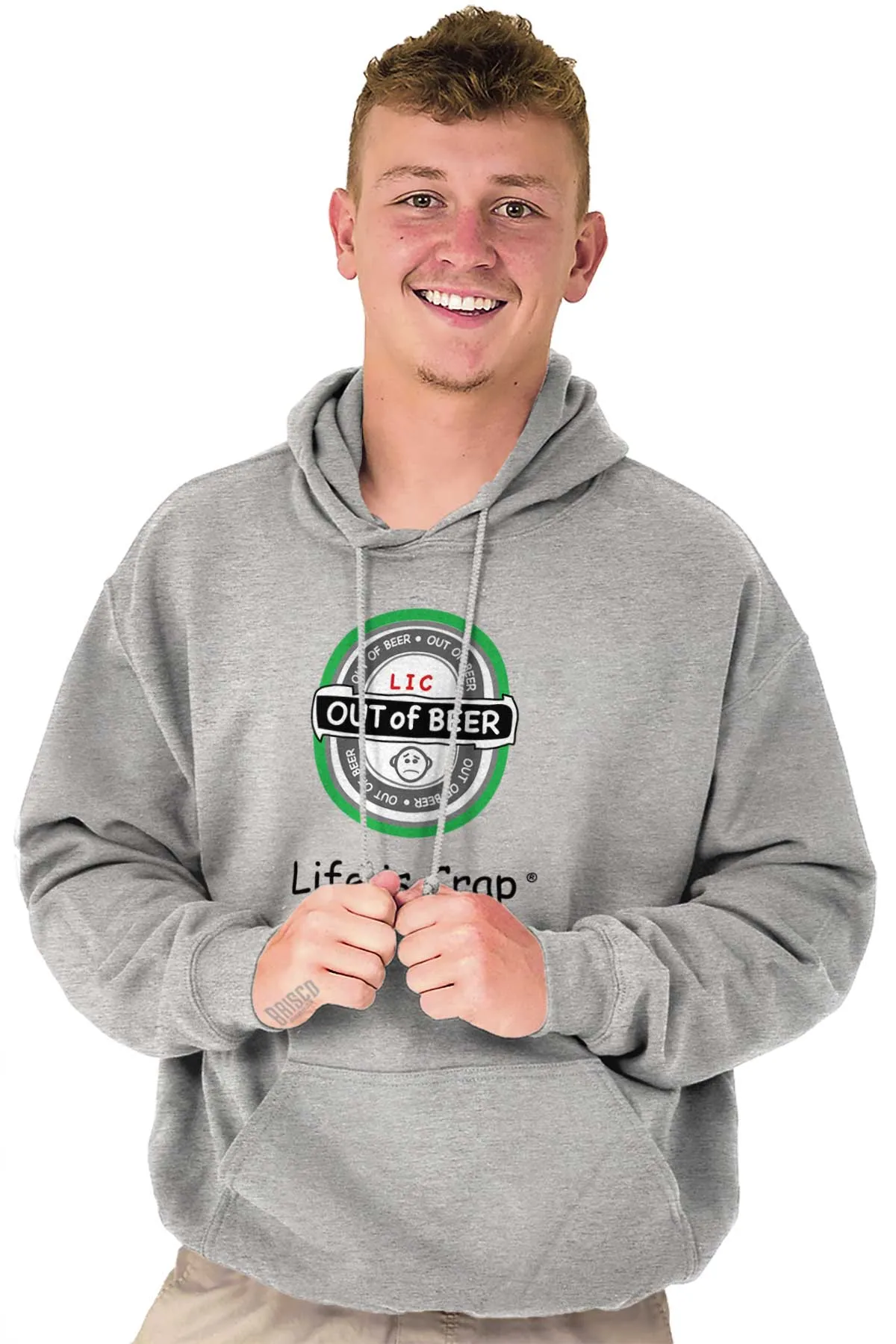 Out Of Beer Label Hoodie