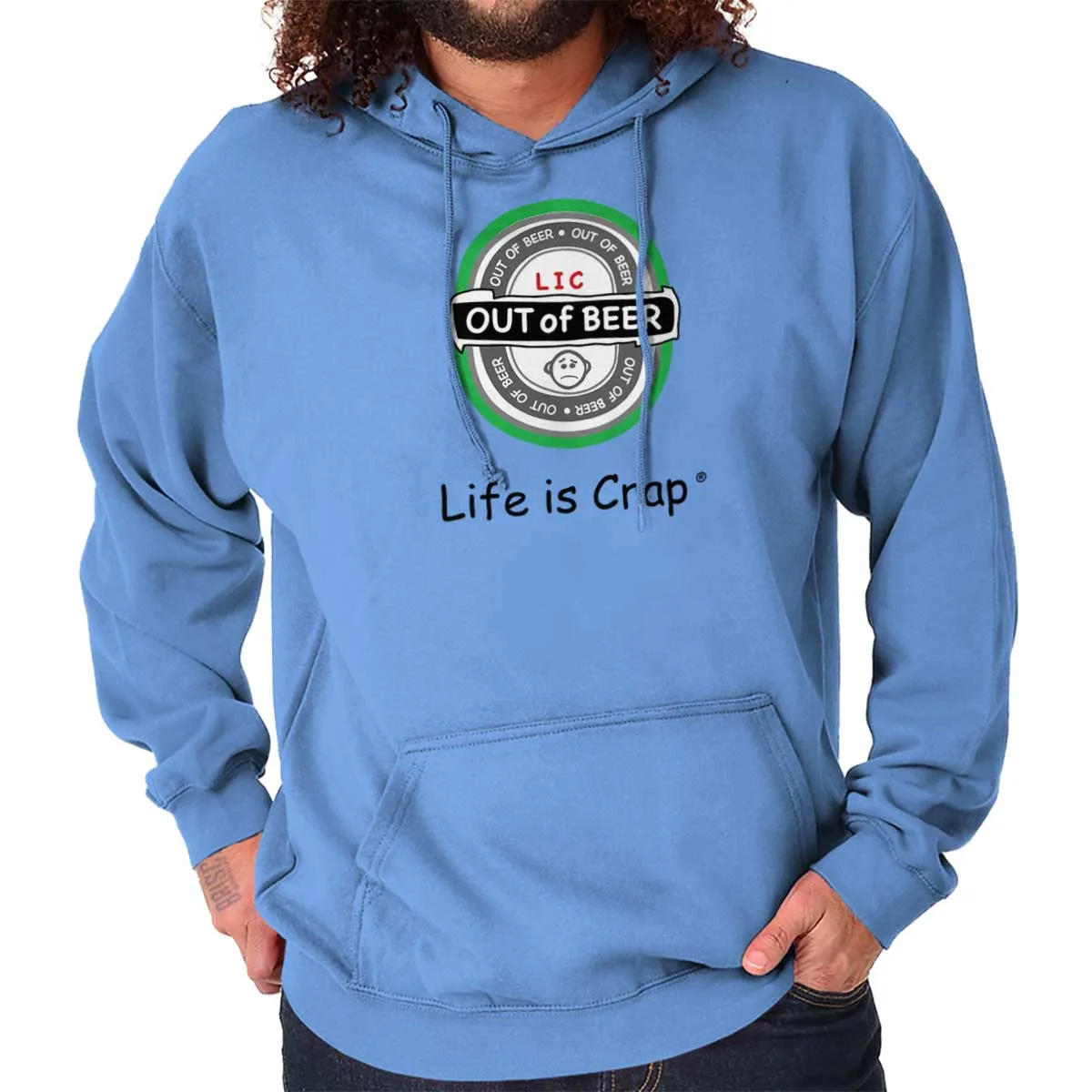 Out Of Beer Label Hoodie