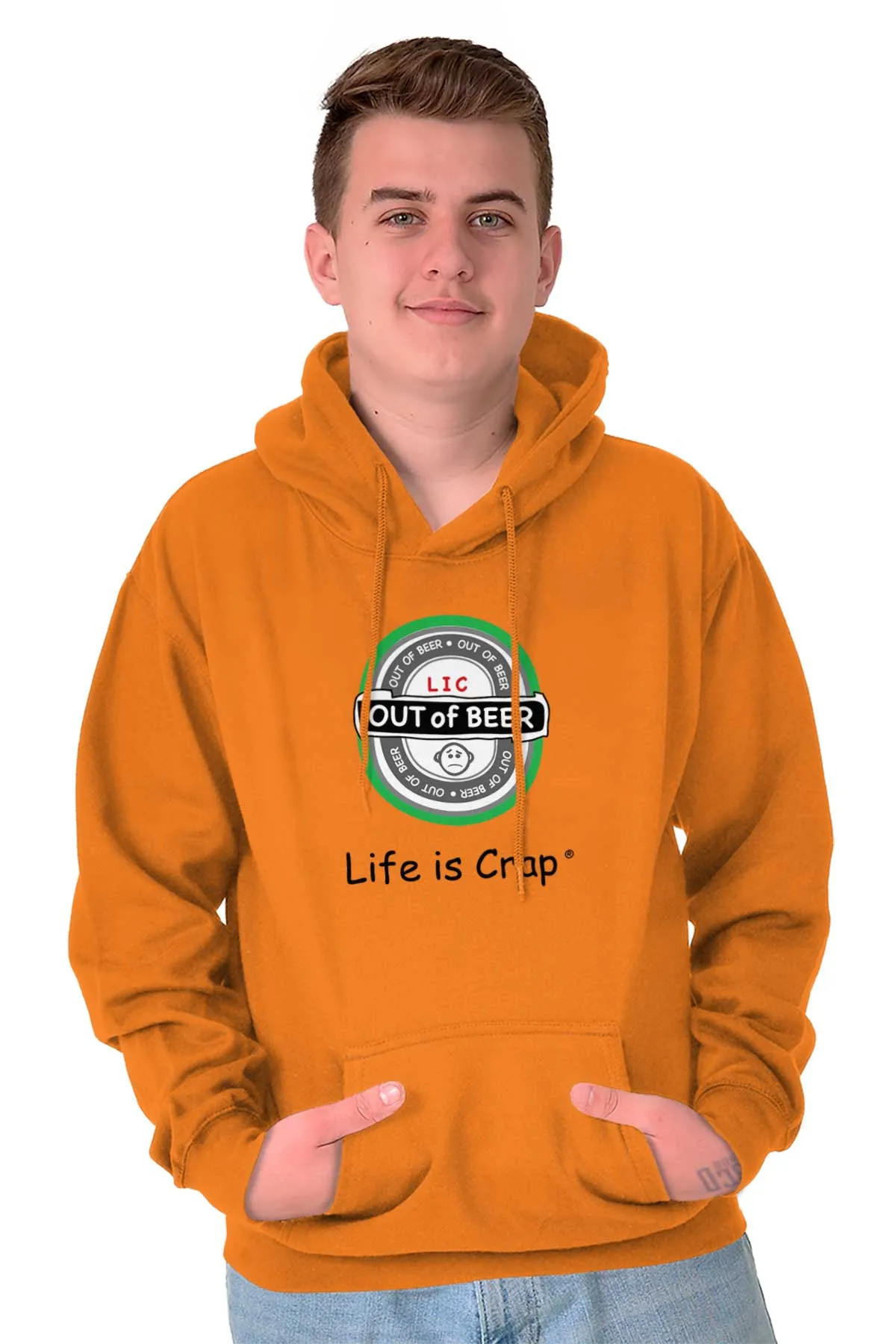 Out Of Beer Label Hoodie