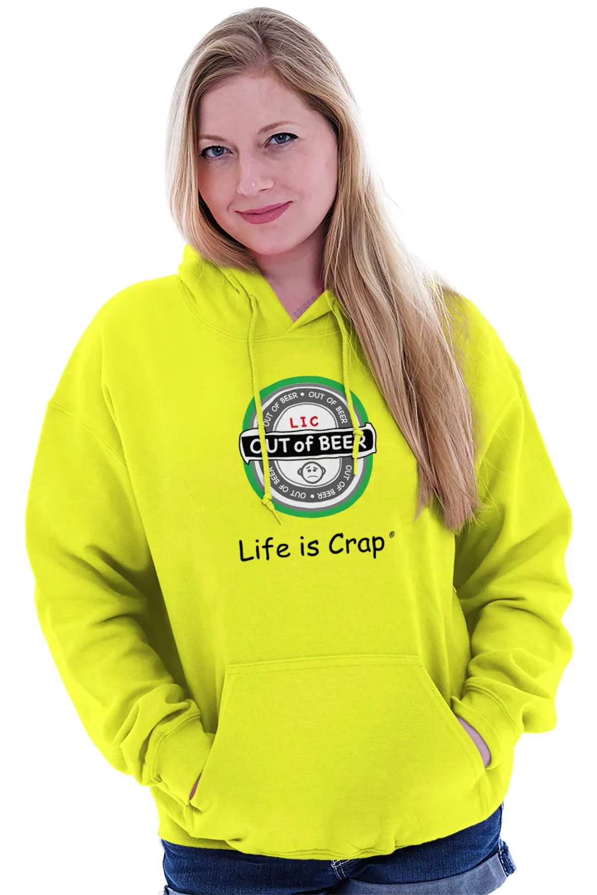 Out Of Beer Label Hoodie