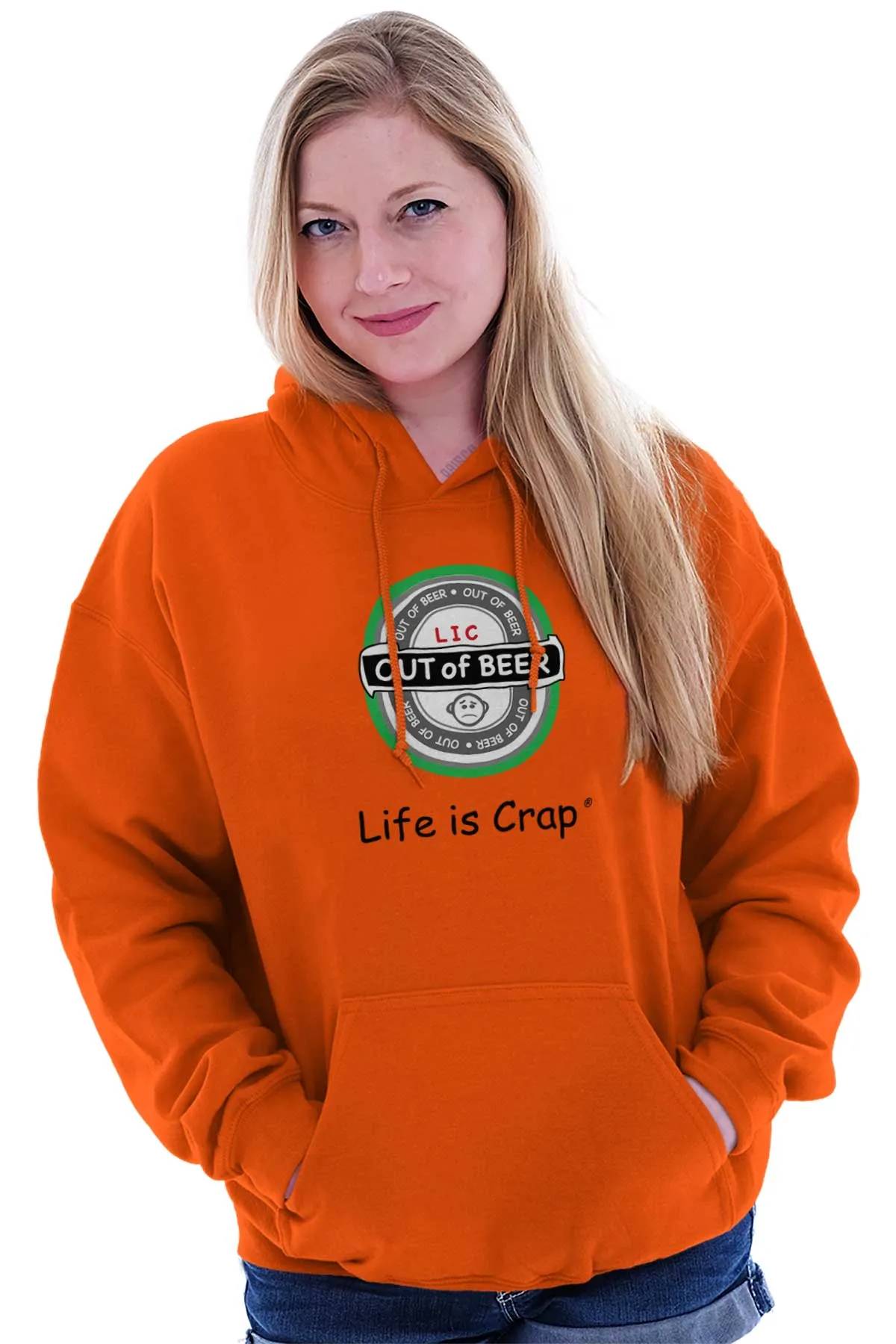 Out Of Beer Label Hoodie