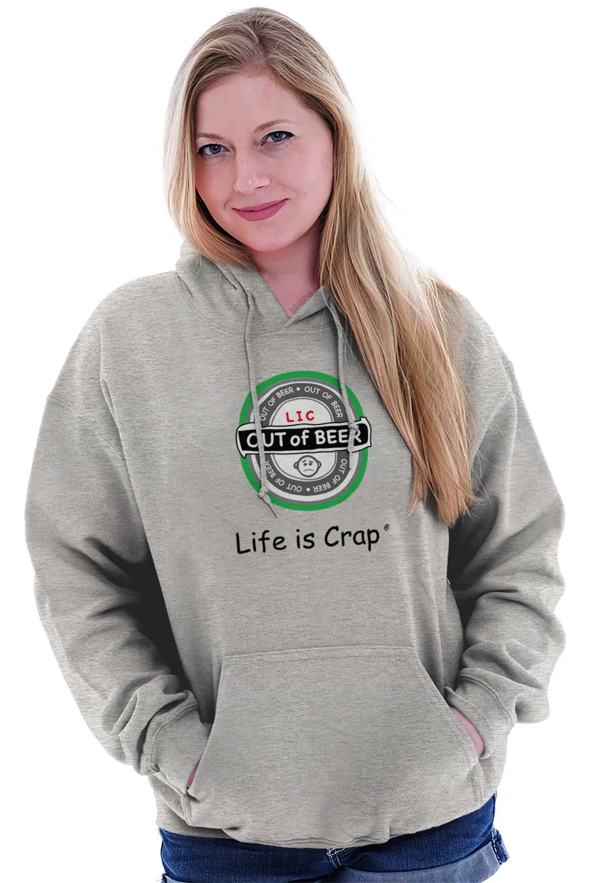 Out Of Beer Label Hoodie