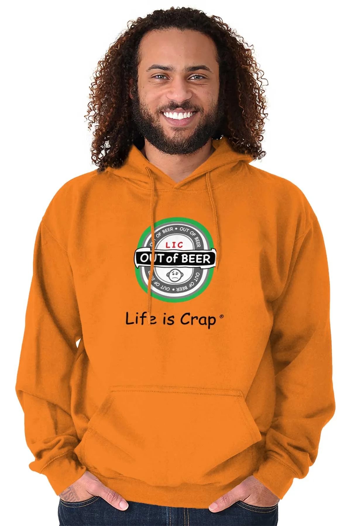 Out Of Beer Label Hoodie