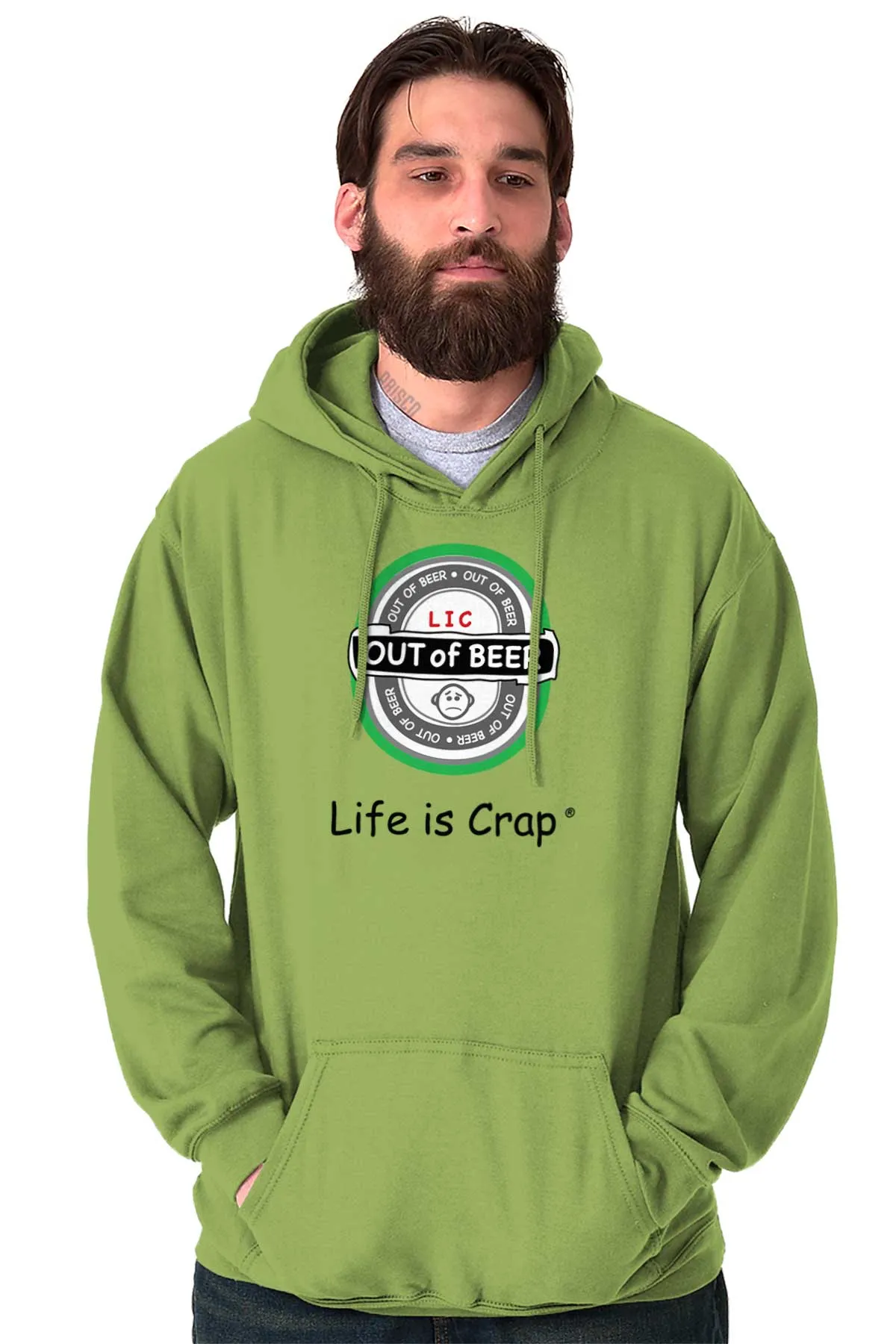 Out Of Beer Label Hoodie