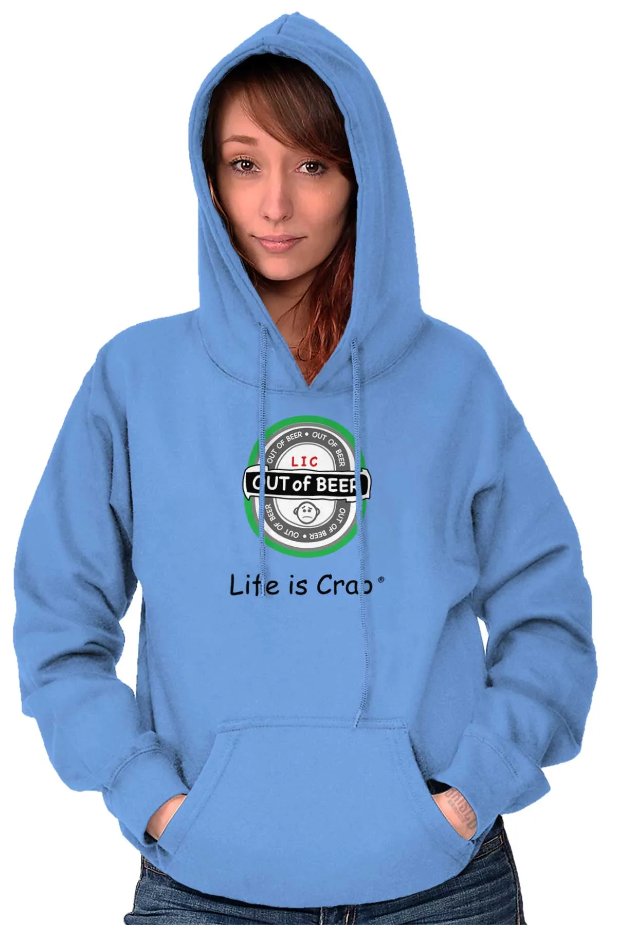 Out Of Beer Label Hoodie