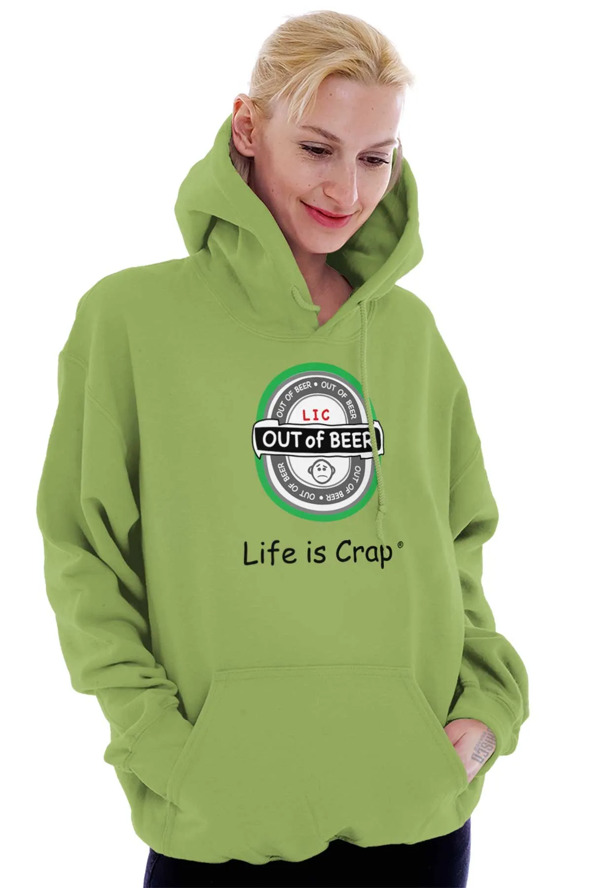 Out Of Beer Label Hoodie