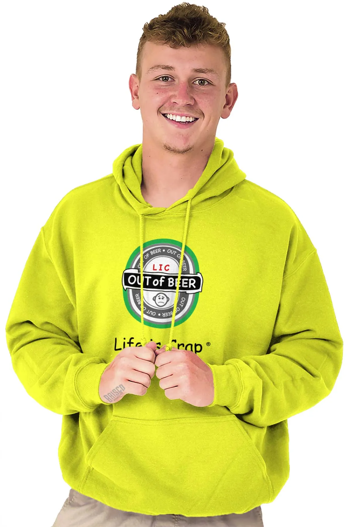 Out Of Beer Label Hoodie