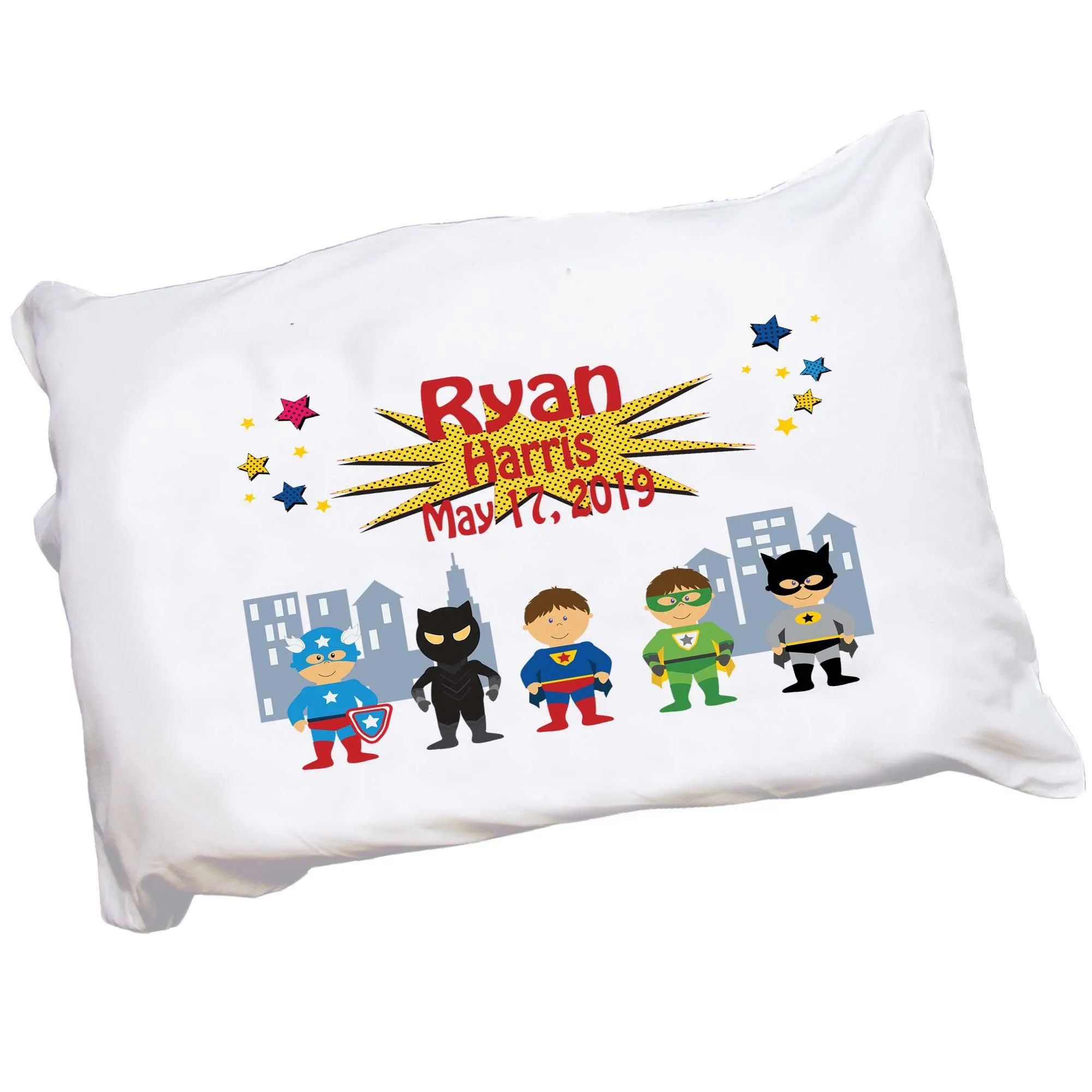Personalized Boy's Superhero Pillowcase