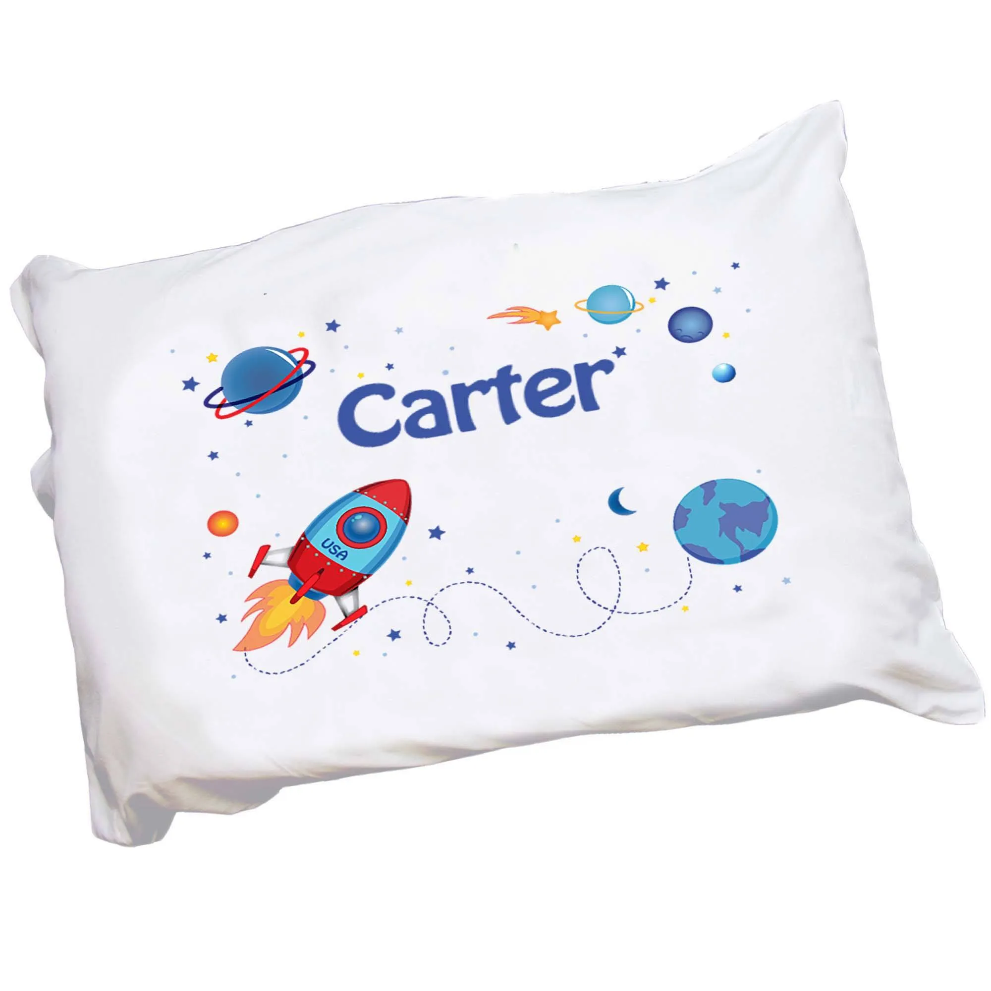 Personalized Rocket Pillowcase
