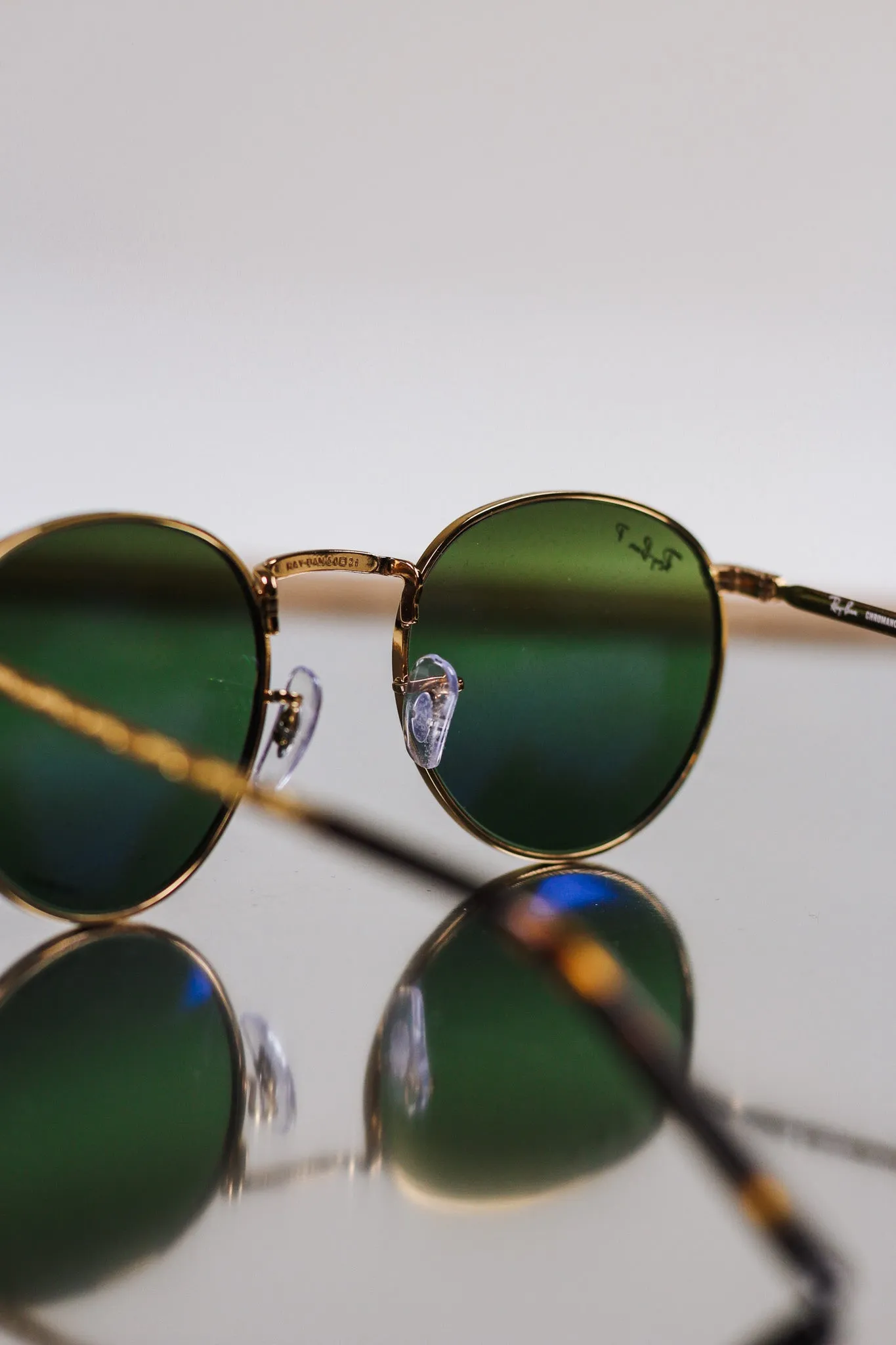 Ray-Ban Gold Clear New Round Sunglasses