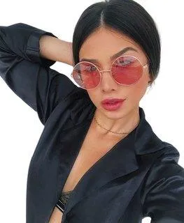 Round, Aviator Sunglasses (For Men & Women, Red, Pink)