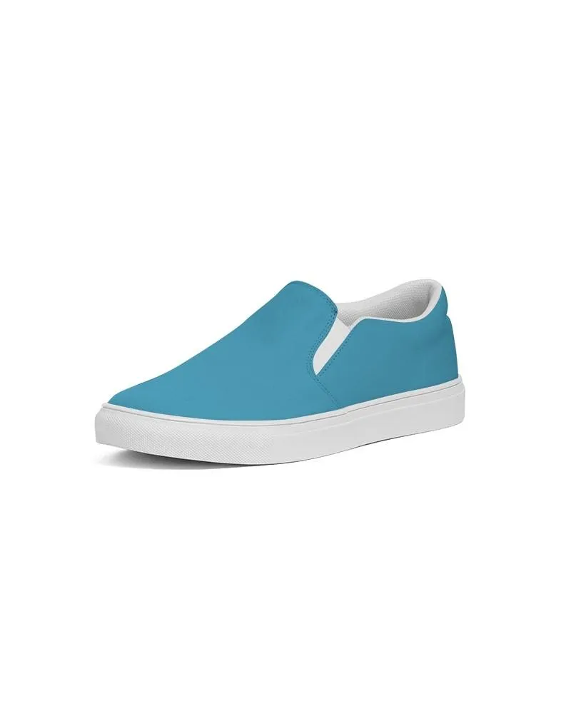 Shaded Pastel Cyan Slip-On Canvas Sneakers | Women's | C60M0Y0K30