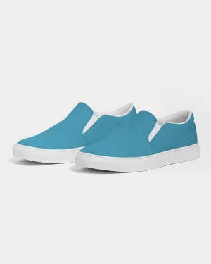 Shaded Pastel Cyan Slip-On Canvas Sneakers | Women's | C60M0Y0K30