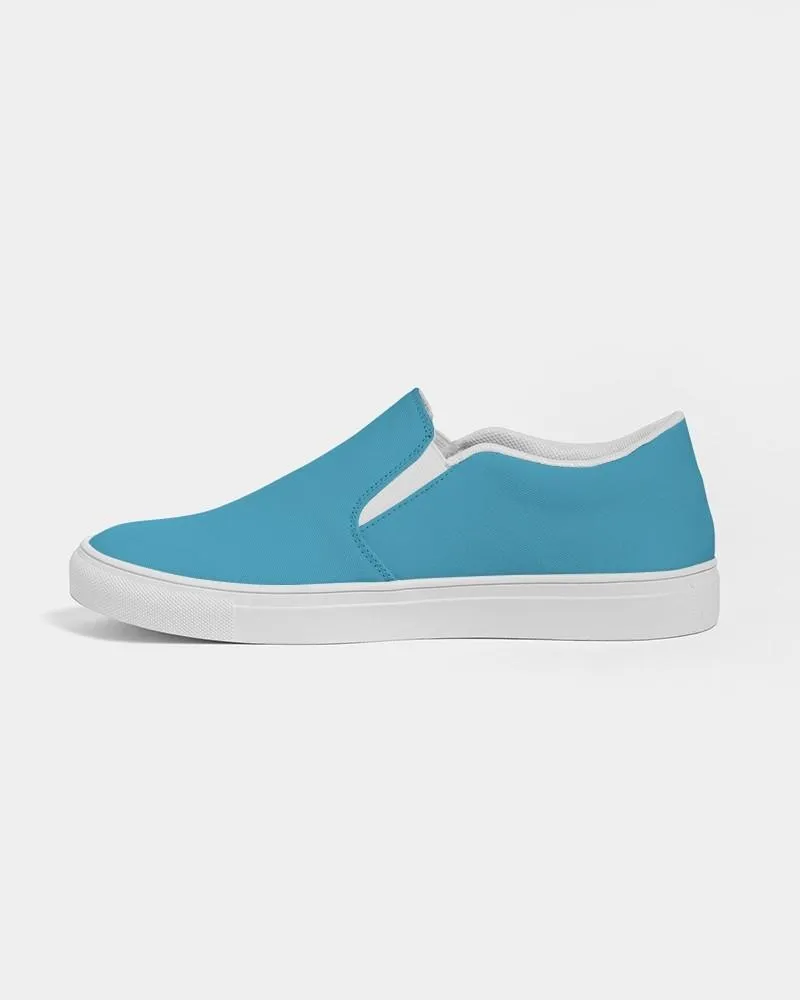 Shaded Pastel Cyan Slip-On Canvas Sneakers | Women's | C60M0Y0K30