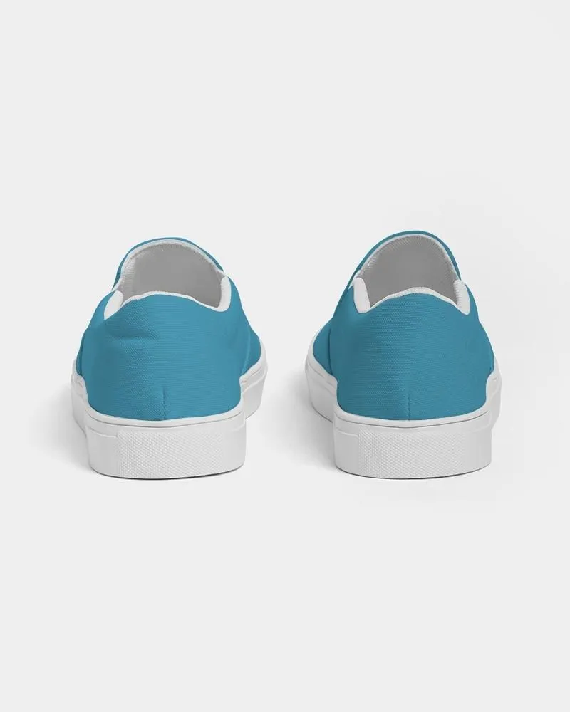 Shaded Pastel Cyan Slip-On Canvas Sneakers | Women's | C60M0Y0K30