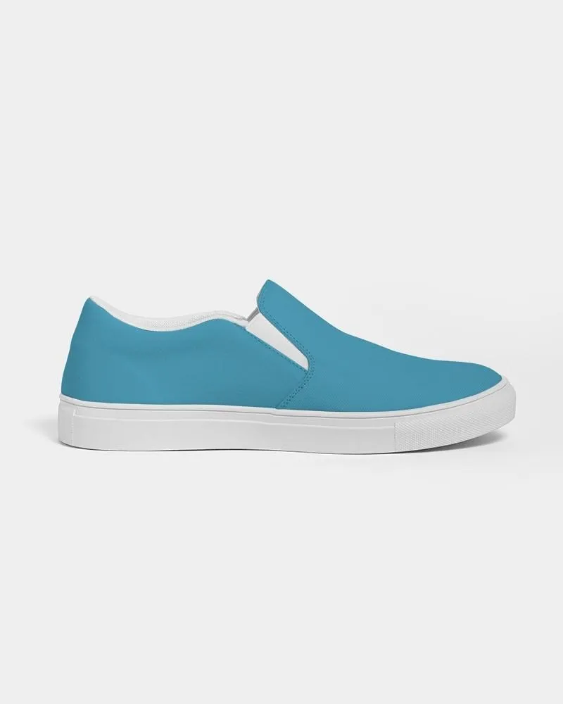 Shaded Pastel Cyan Slip-On Canvas Sneakers | Women's | C60M0Y0K30