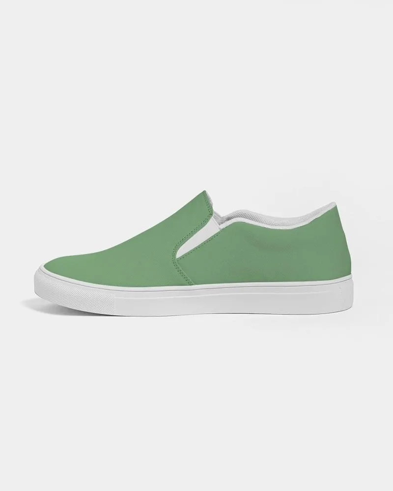 Shaded Pastel Green Slip-On Canvas Sneakers | Women's | C45M0Y60K30
