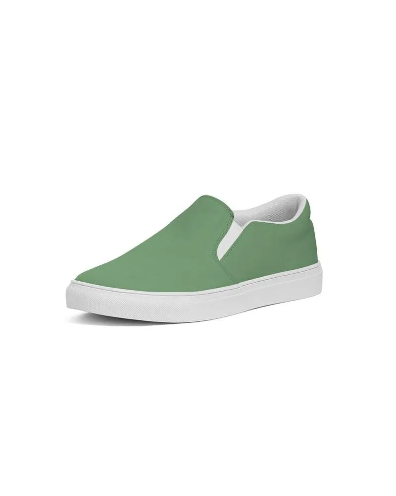 Shaded Pastel Green Slip-On Canvas Sneakers | Women's | C45M0Y60K30