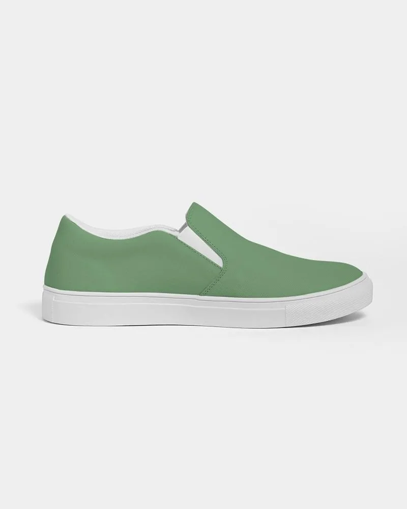 Shaded Pastel Green Slip-On Canvas Sneakers | Women's | C45M0Y60K30