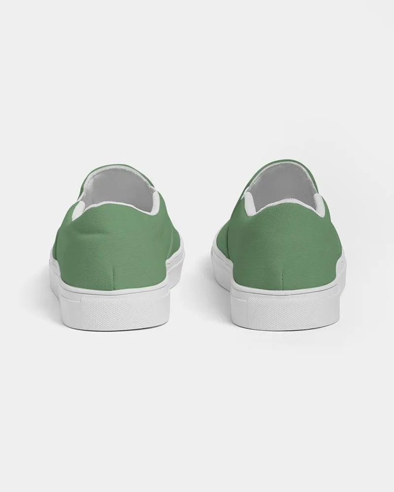 Shaded Pastel Green Slip-On Canvas Sneakers | Women's | C45M0Y60K30