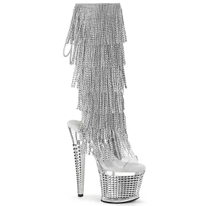 SPECTATOR-2017RSF Platform Rhinetone Fringe Stripper Boot
