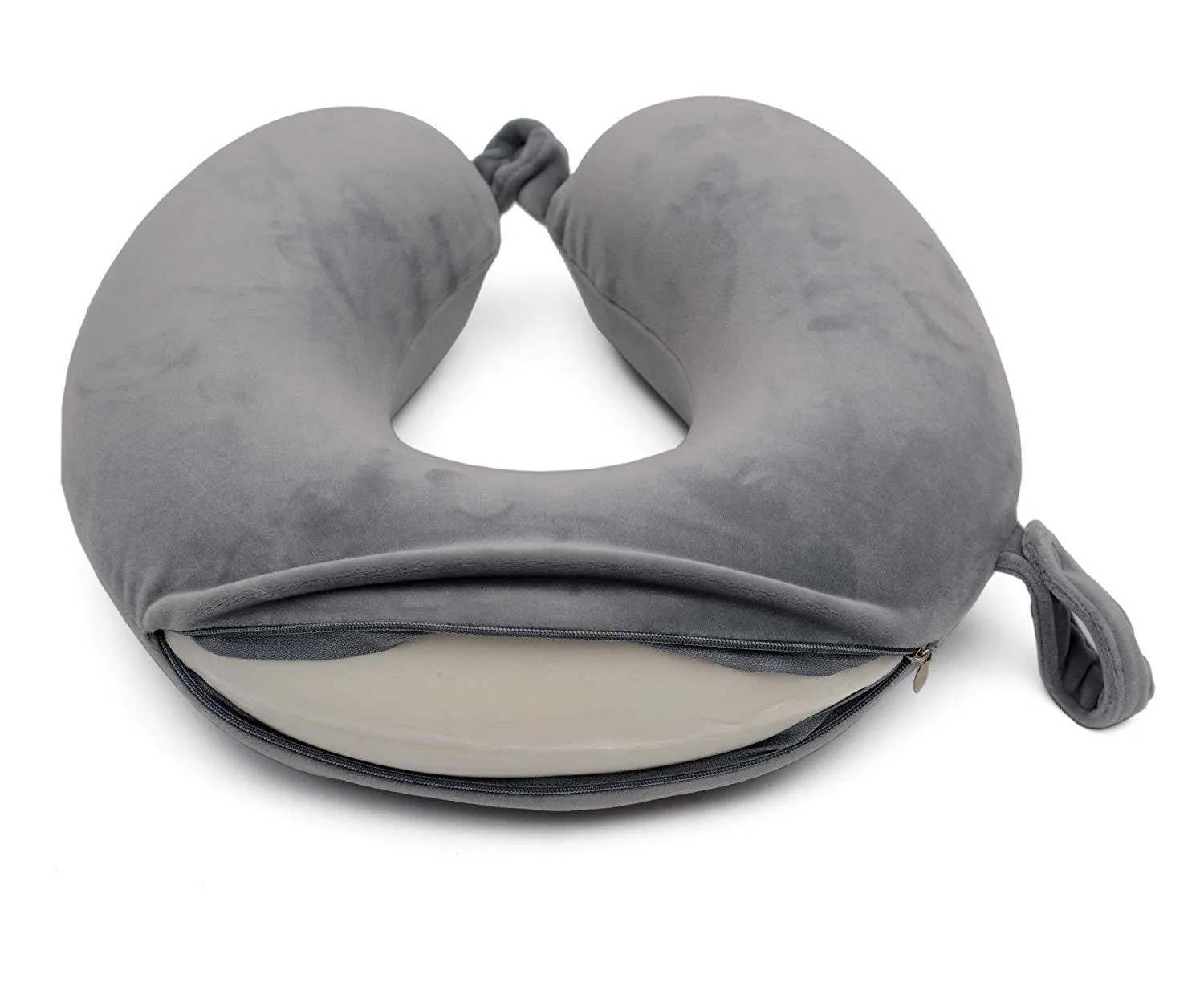 Travel Pillow - Memory Foam - Grey