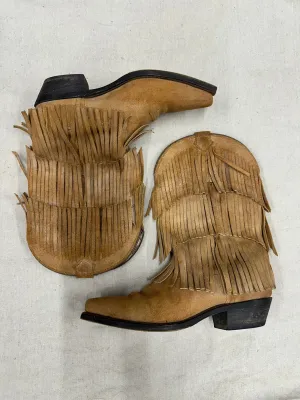Vintage Brown Fringe Cowboy Boots