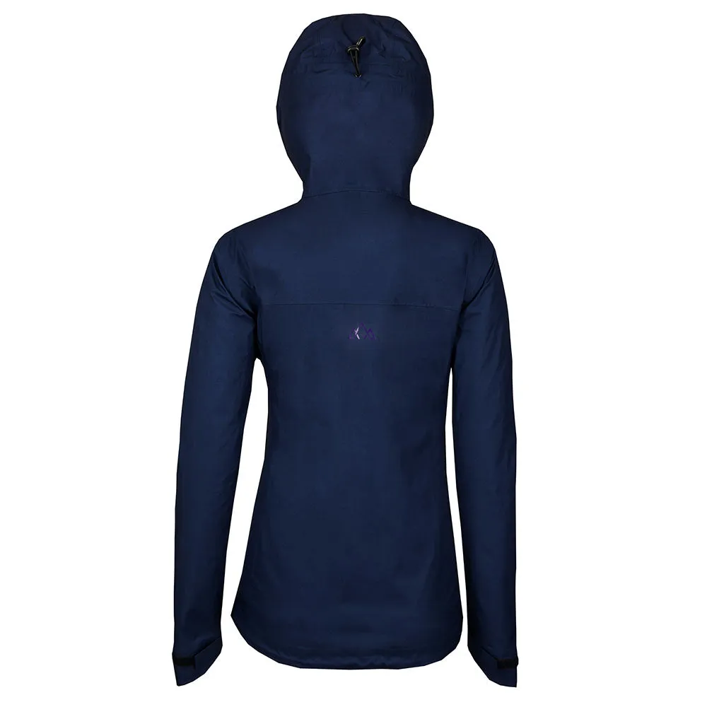 Womens Skjold Packable Waterproof Jacket (Navy/Purple)